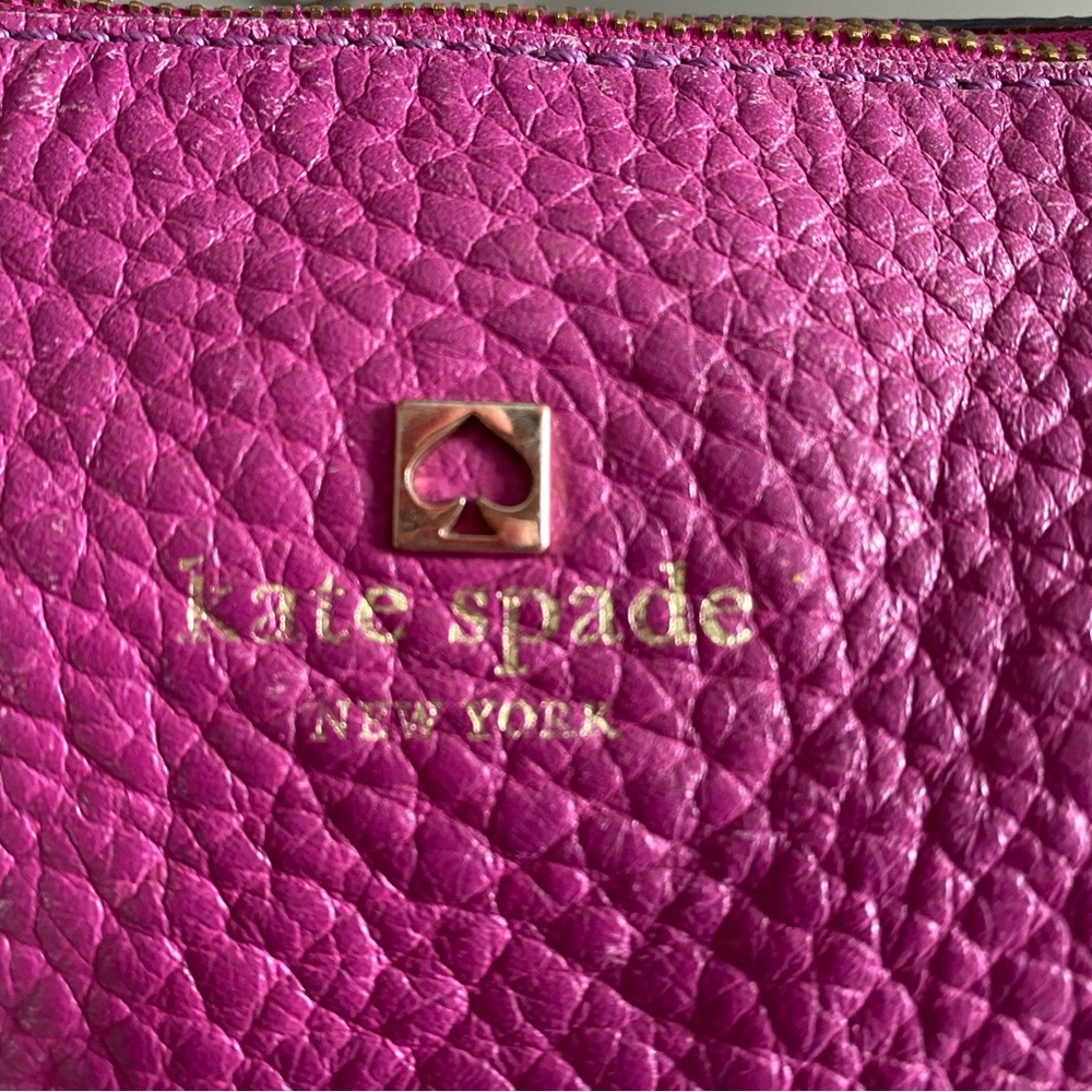 Kate Spade Fuchsia Pebble Leather Hobo Bag. - Picture 2 of 12